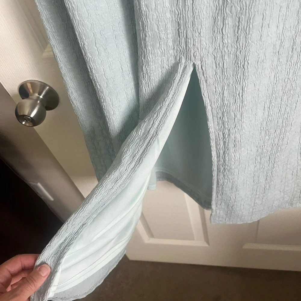 Blue Puff Sleeve Maxi Sundress - Picture 4 of 5